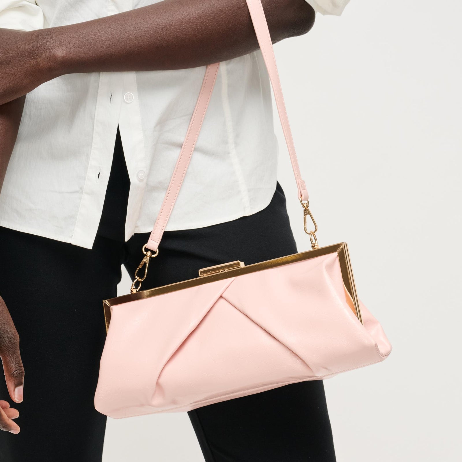 Woman wearing Black Urban Expressions Scottie Crossbody 840504207969 View 1 | Black