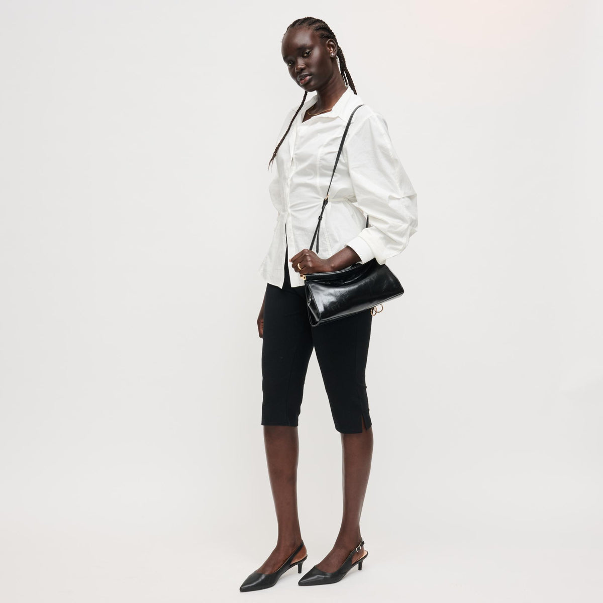 Woman wearing Black Urban Expressions Elowyn Crossbody 840504208010 View 2 | Black