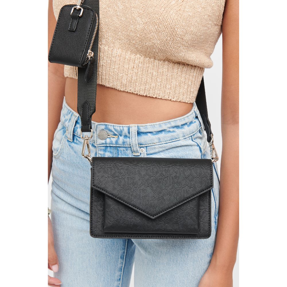 Woman wearing Black Urban Expressions Fannie Crossbody 840611185402 View 2 | Black