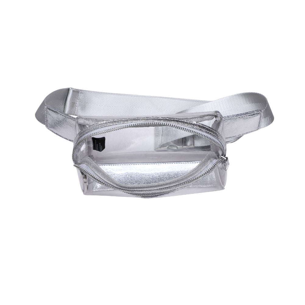 Woman wearing Silver Urban Expressions Air Belt Bag 840611120786 View 9 | Silver