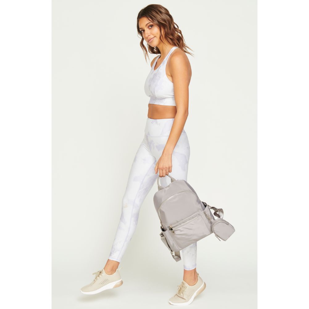 Woman wearing Grey Urban Expressions Venus Backpack 840611177780 View 3 | Grey