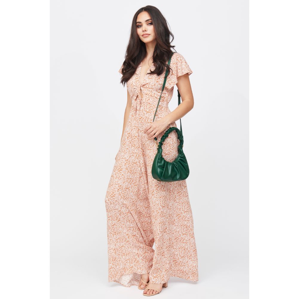 Woman wearing Hunter Green Urban Expressions Oliveta Shoulder Bag 840611183132 View 3 | Hunter Green
