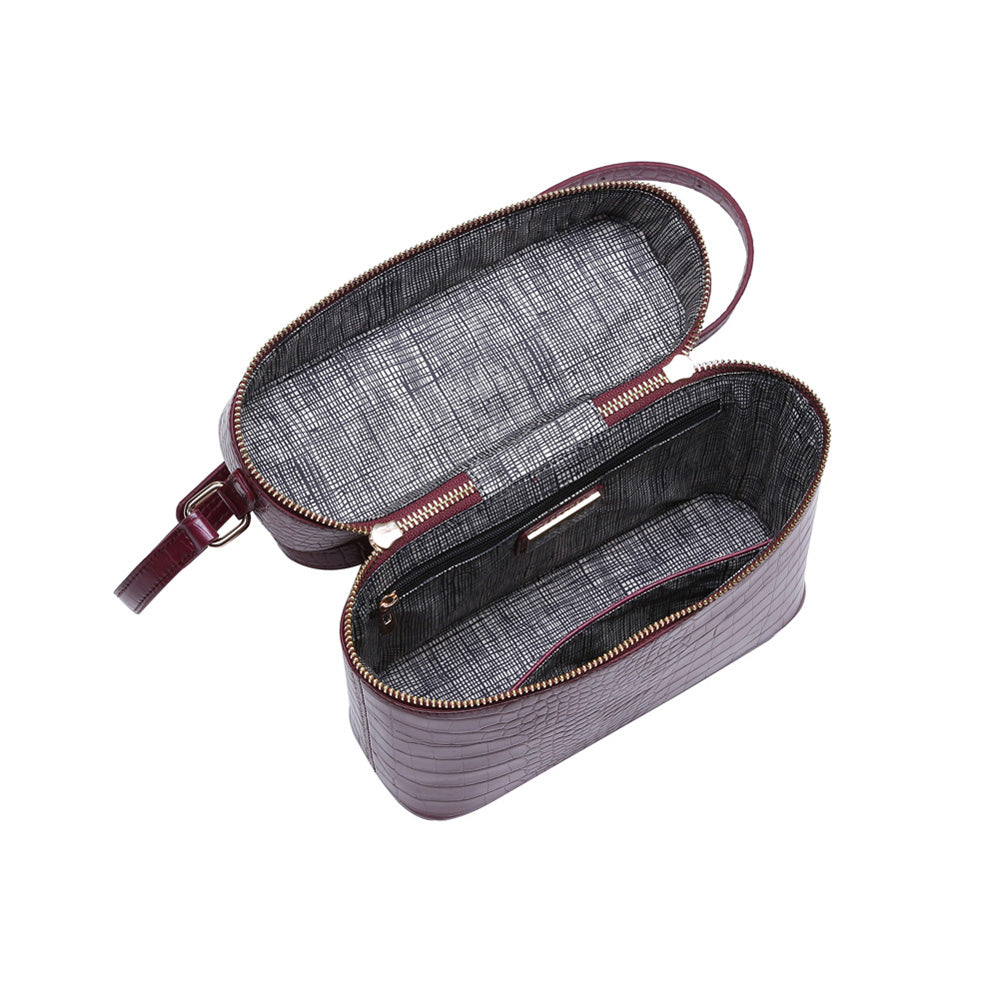 Product Image of Urban Expressions Rogue Croc Crossbody NA-840611155320 View 4 | Burgundy