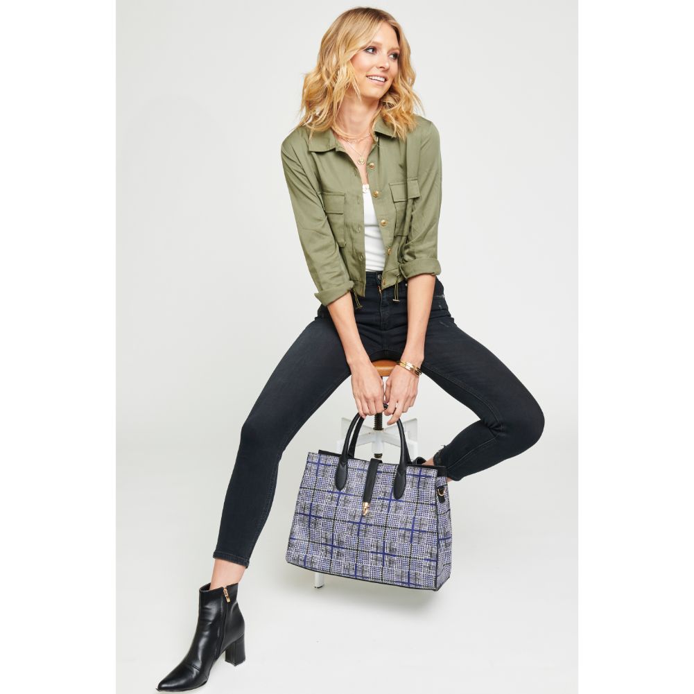 Woman wearing Navy Urban Expressions Bryony Tote NA-840611153173 View 4 | Navy