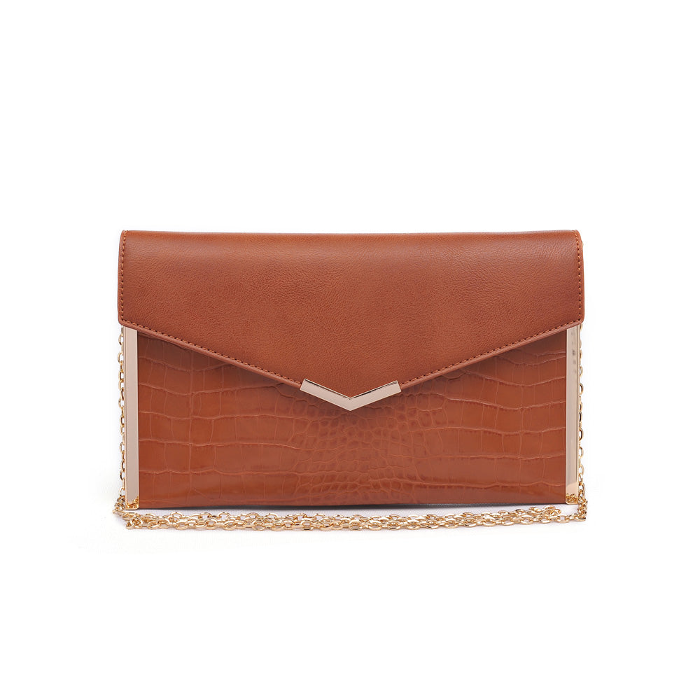 Product Image of Urban Expressions Heather Clutch NA-840611159656 View 1 | Cognac