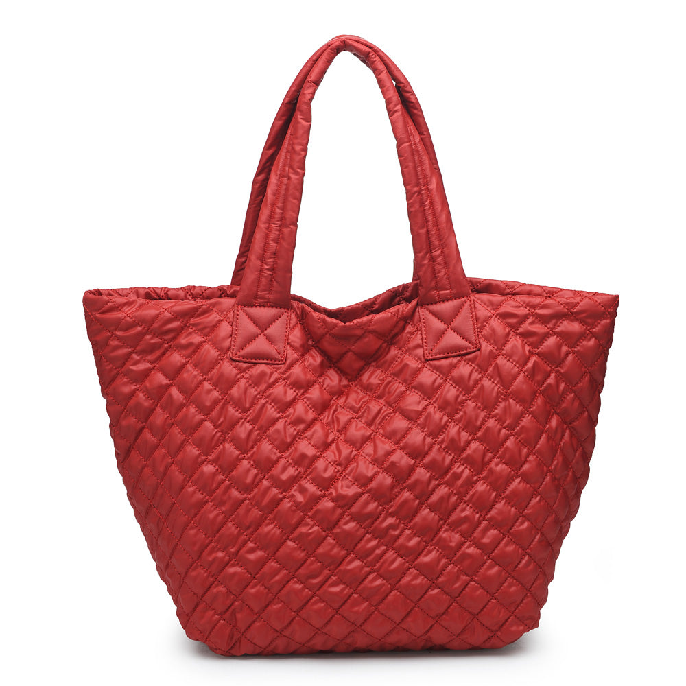 Woman wearing Red Urban Expressions Breakaway Tote 840611148964 View 7 | Red