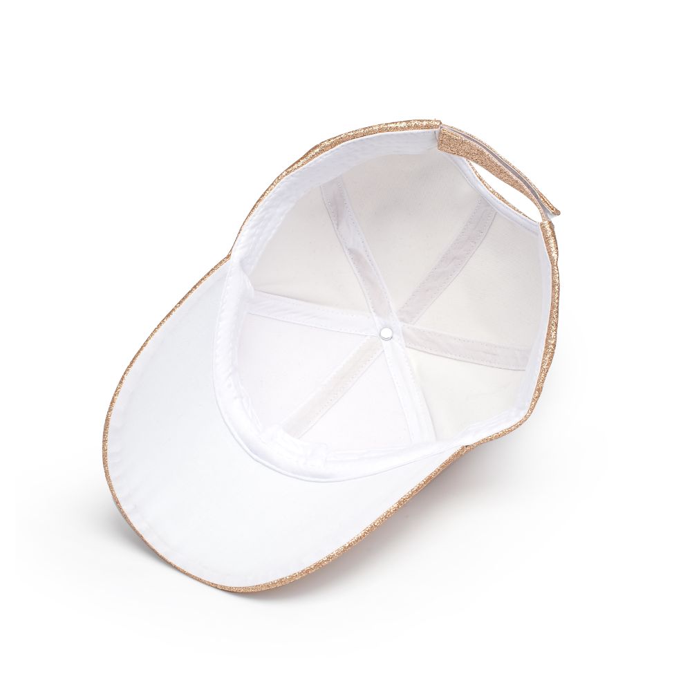 Urban Expressions Vegan Leather Baseball Hat Baseball Cap 818209014755 View 4 | Gold Glitter
