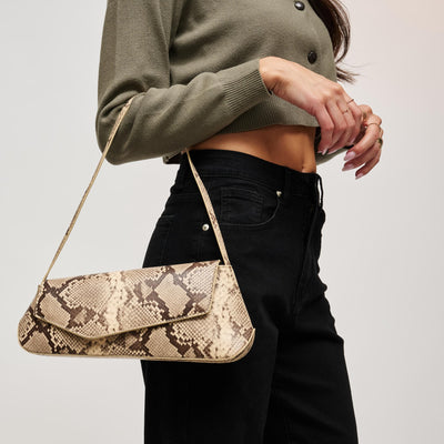 Woman wearing Natural Multi Urban Expressions Mett Snake Shoulder Bag 840504212710 View 1 | Natural Multi