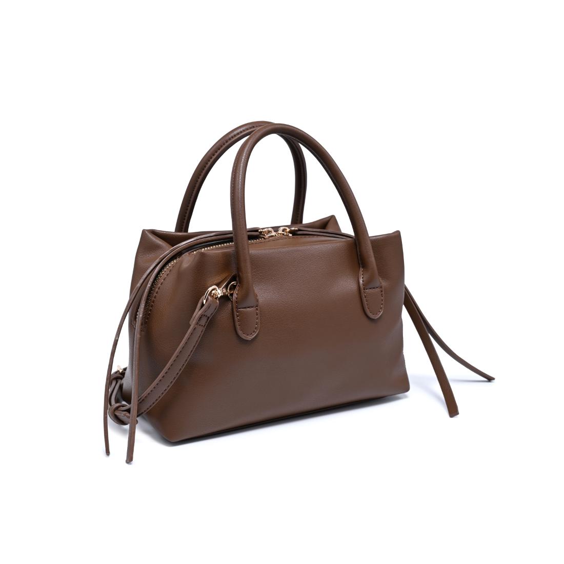 Woman wearing Chocolate Urban Expressions Logan Crossbody 840504205361 View 6 | Chocolate