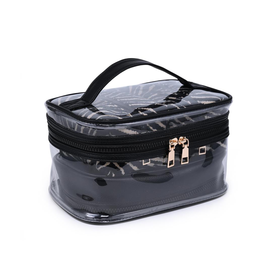 Urban Essentials Zebrini - 4 Piece Train Case Set 840504215797 View 6 | Natural Black