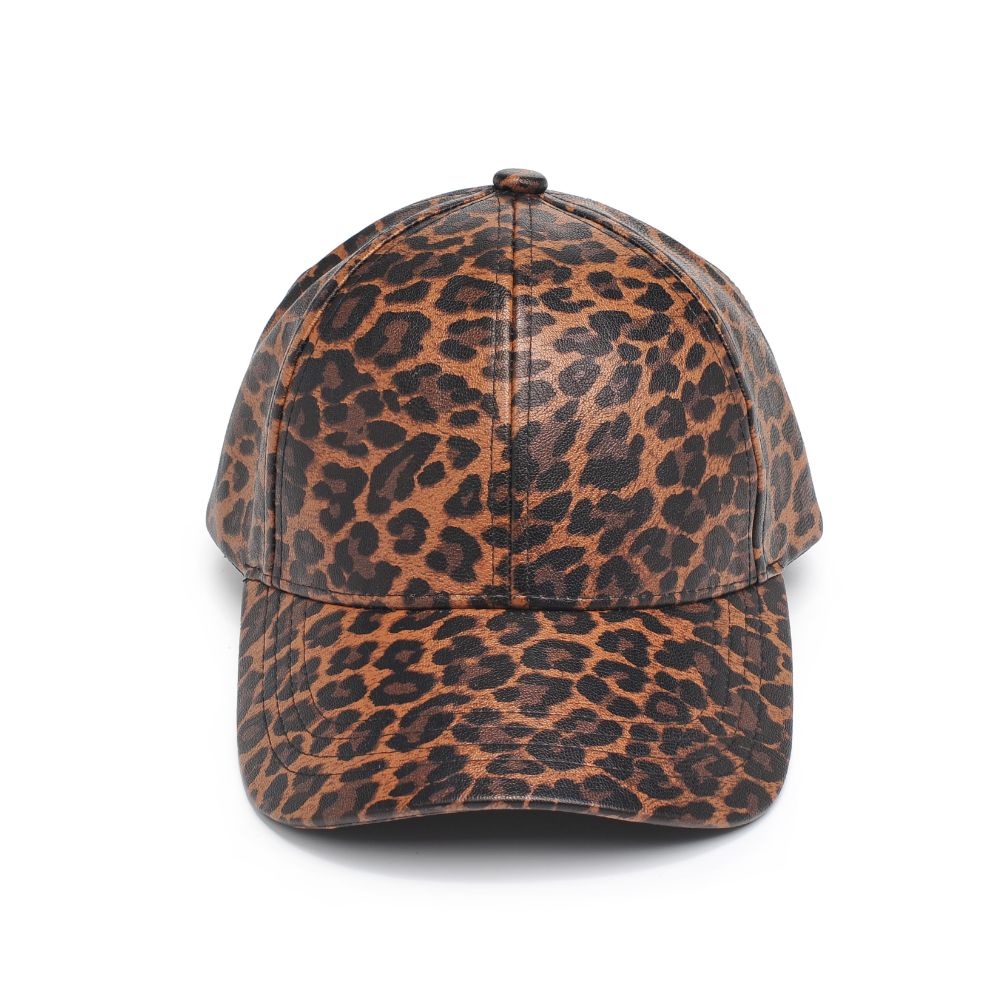 Product Image of Urban Expressions Vegan Leather Baseball Hat Baseball Cap 818209014762 View 6 | Leopard