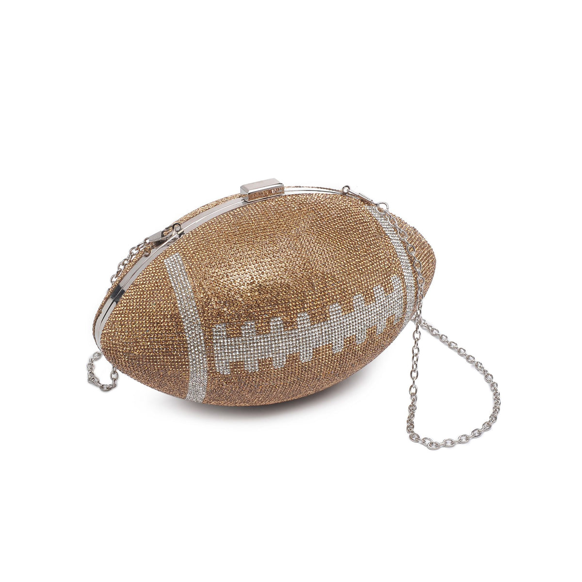Woman wearing Brown Silver Urban Expressions Robbie Evening Bag 818209012249 View 6 | Brown Silver