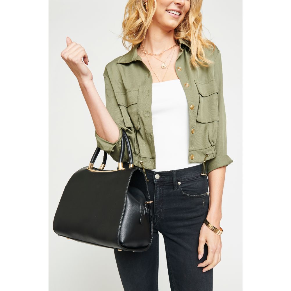 Woman wearing Black Urban Expressions Willa Satchel NA-840611149510 View 2 | Black
