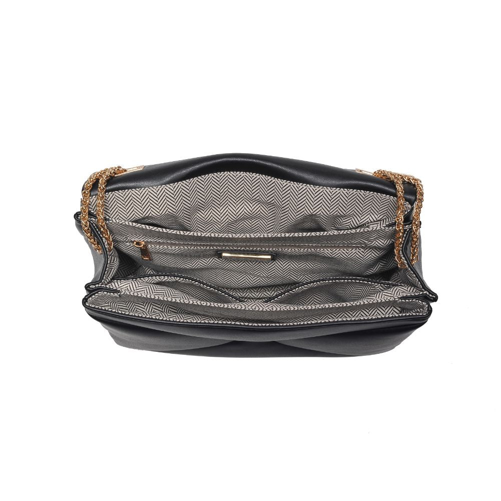 Woman wearing Black Urban Expressions Ribbon Crossbody 840611102805 View 9 | Black