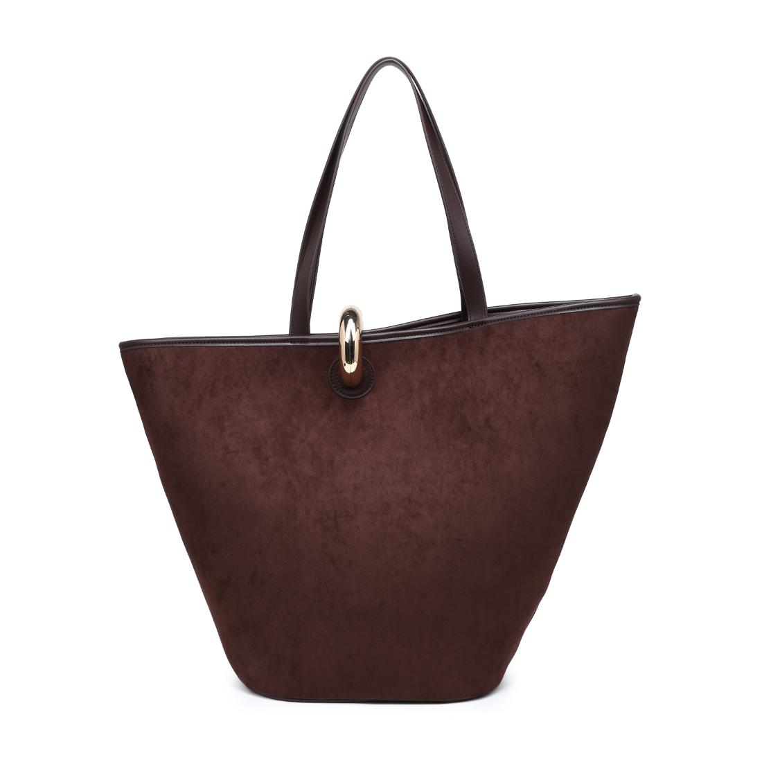 Urban Expressions Raelynn - Faux Suede Tote 840504216015 View 1 | Chocolate