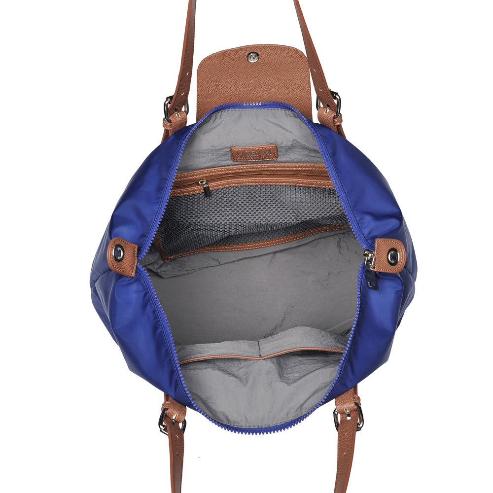 Woman wearing Navy Urban Expressions Justine Satchel NA-840611157539 View 9 | Navy