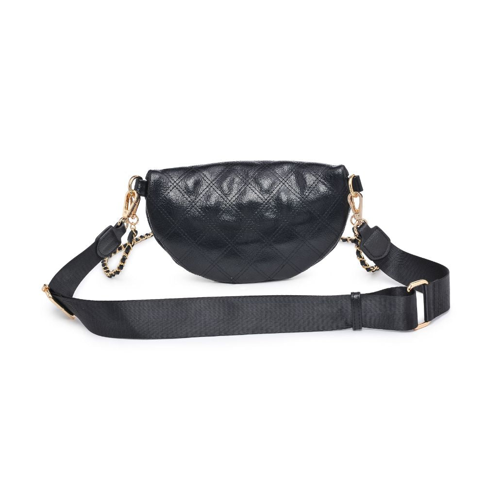 Woman wearing Black Urban Expressions Lachlan - Quilted Belt Bag 840611104366 View 7 | Black