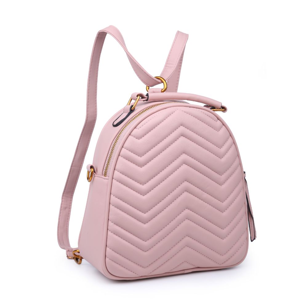 Product Image of Urban Expressions Cameron V Stitch Single Zip Backpack 840611168511 View 2 | Blush