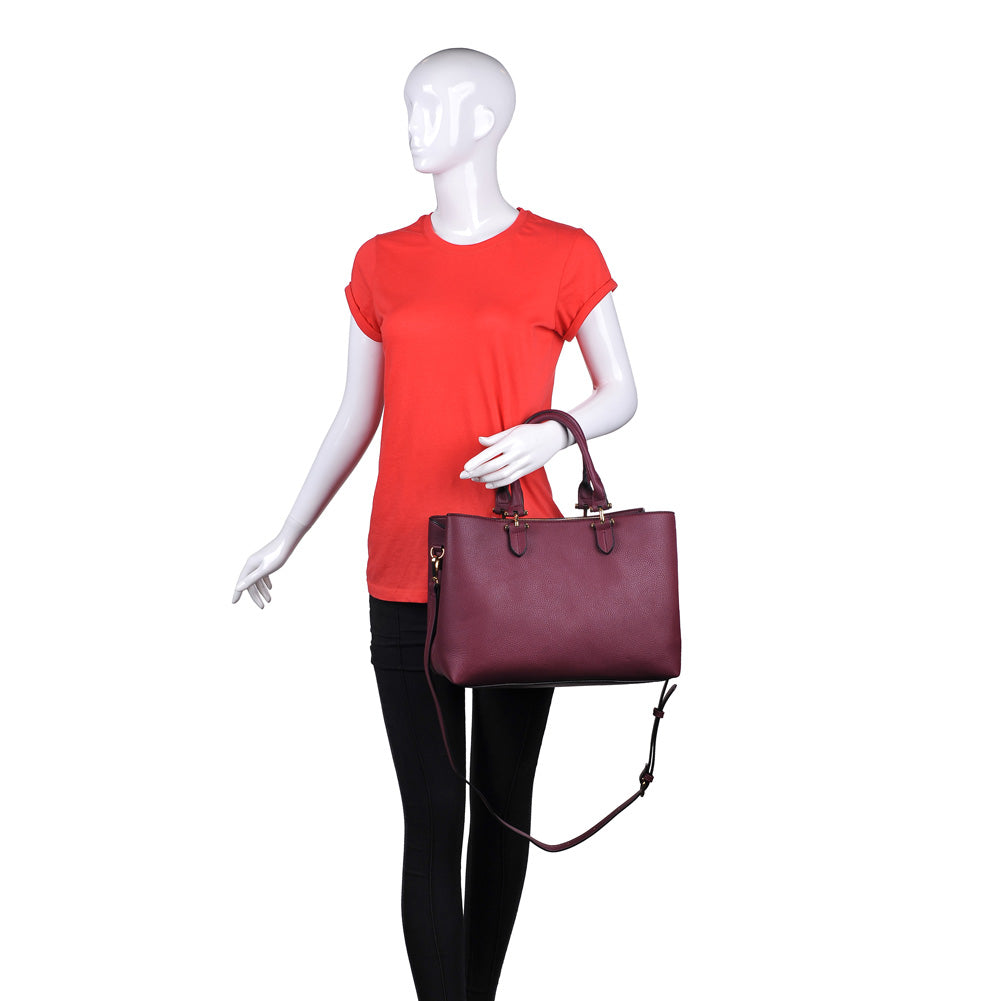 Product Image of Urban Expressions Liverpool Satchel NA-840611153425 View 5 | Burgundy