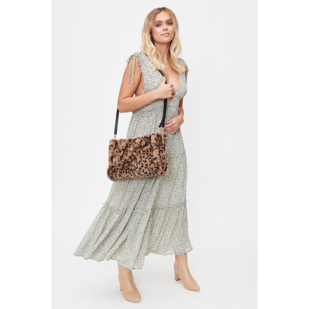 Woman wearing Cheetah Urban Expressions Tempest Tote 840611101402 View 3 | Cheetah