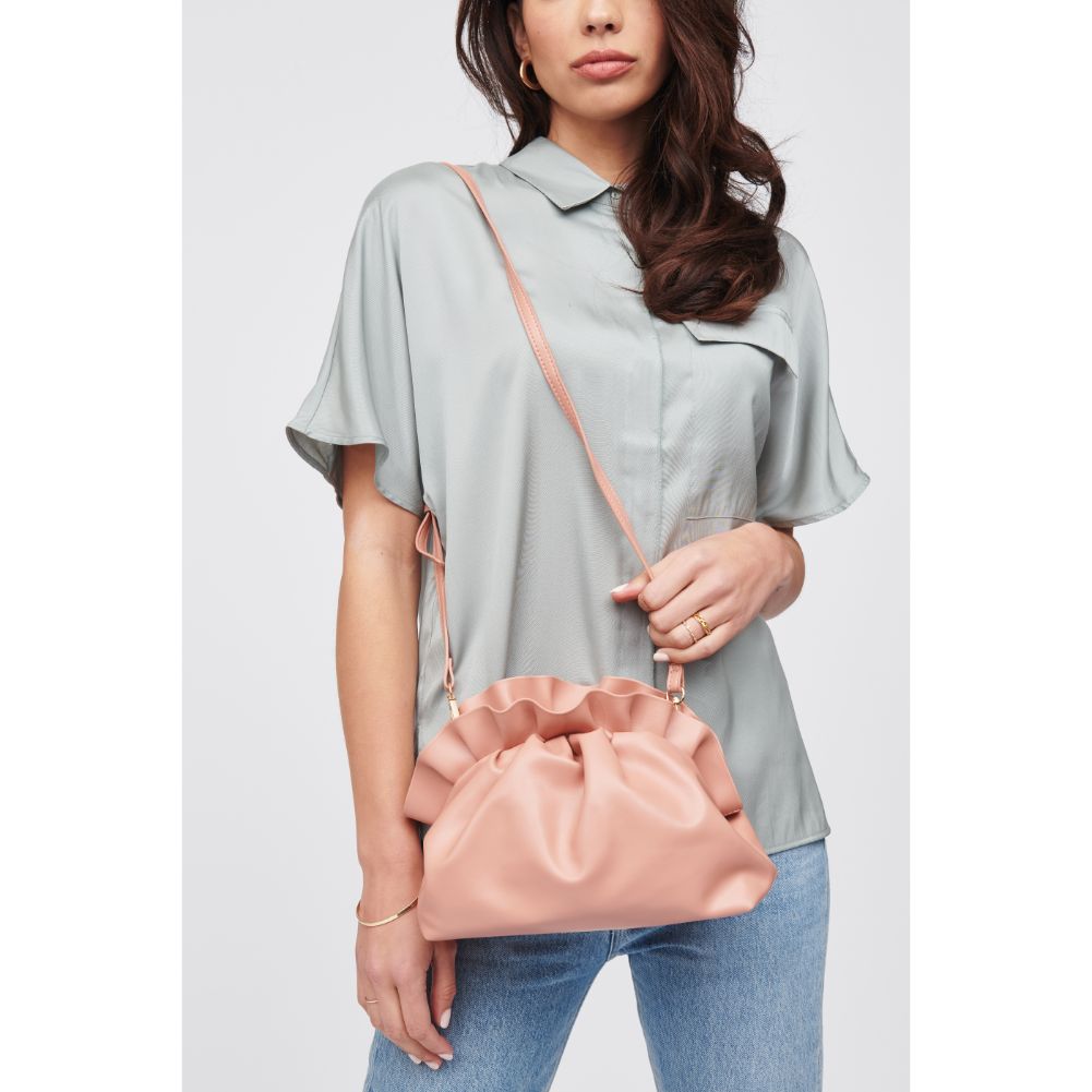 Woman wearing Peach Urban Expressions Petunia Crossbody 818209018920 View 2 | Peach