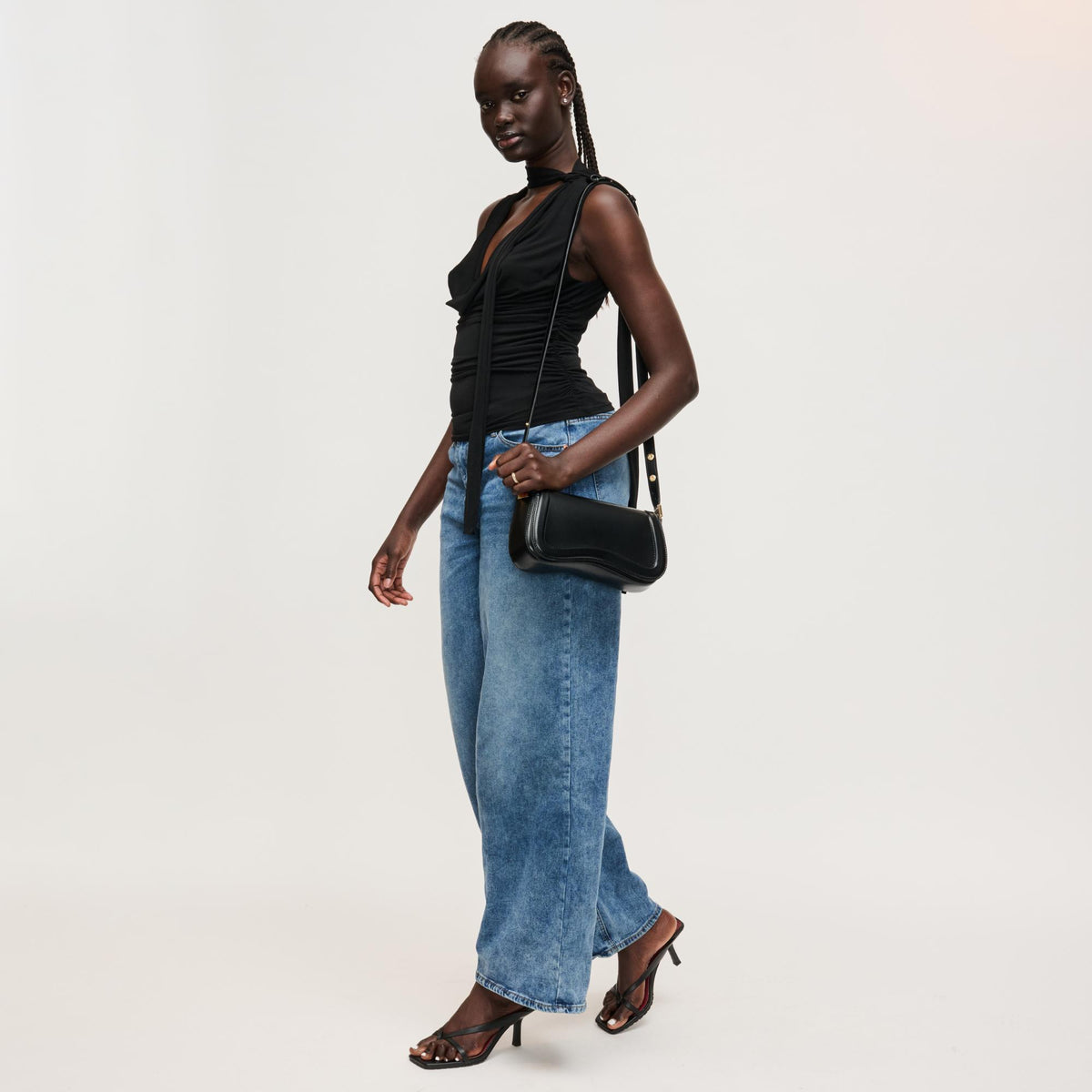 Woman wearing Black Urban Expressions Max Shoulder Bag 840504208409 View 2 | Black
