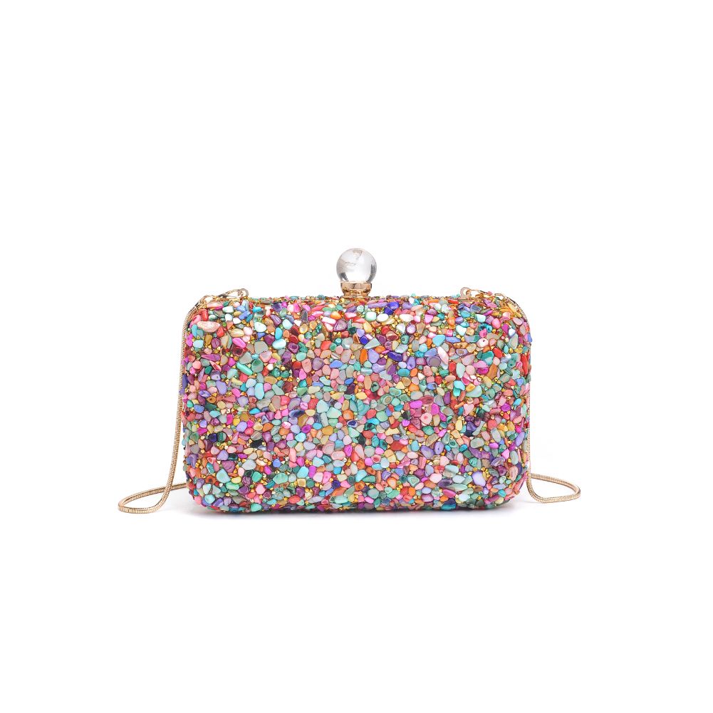 Woman wearing Pink Multi Urban Expressions Penelope Evening Bag 840611114075 View 5 | Pink Multi