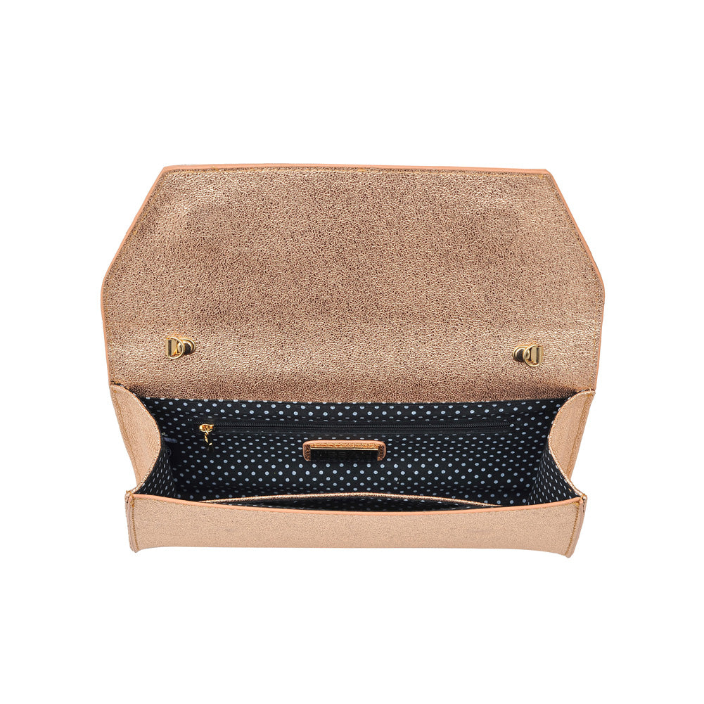Product Image of Urban Expressions Electra Metallic Clutch NA-840611145710 View 4 | Rose Gold