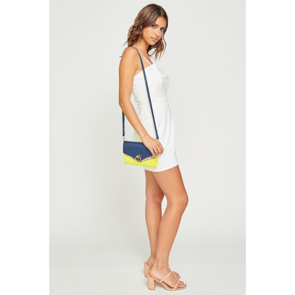 Woman wearing Neon Yellow Urban Expressions Adea Crossbody NA-840611167033 View 3 | Neon Yellow