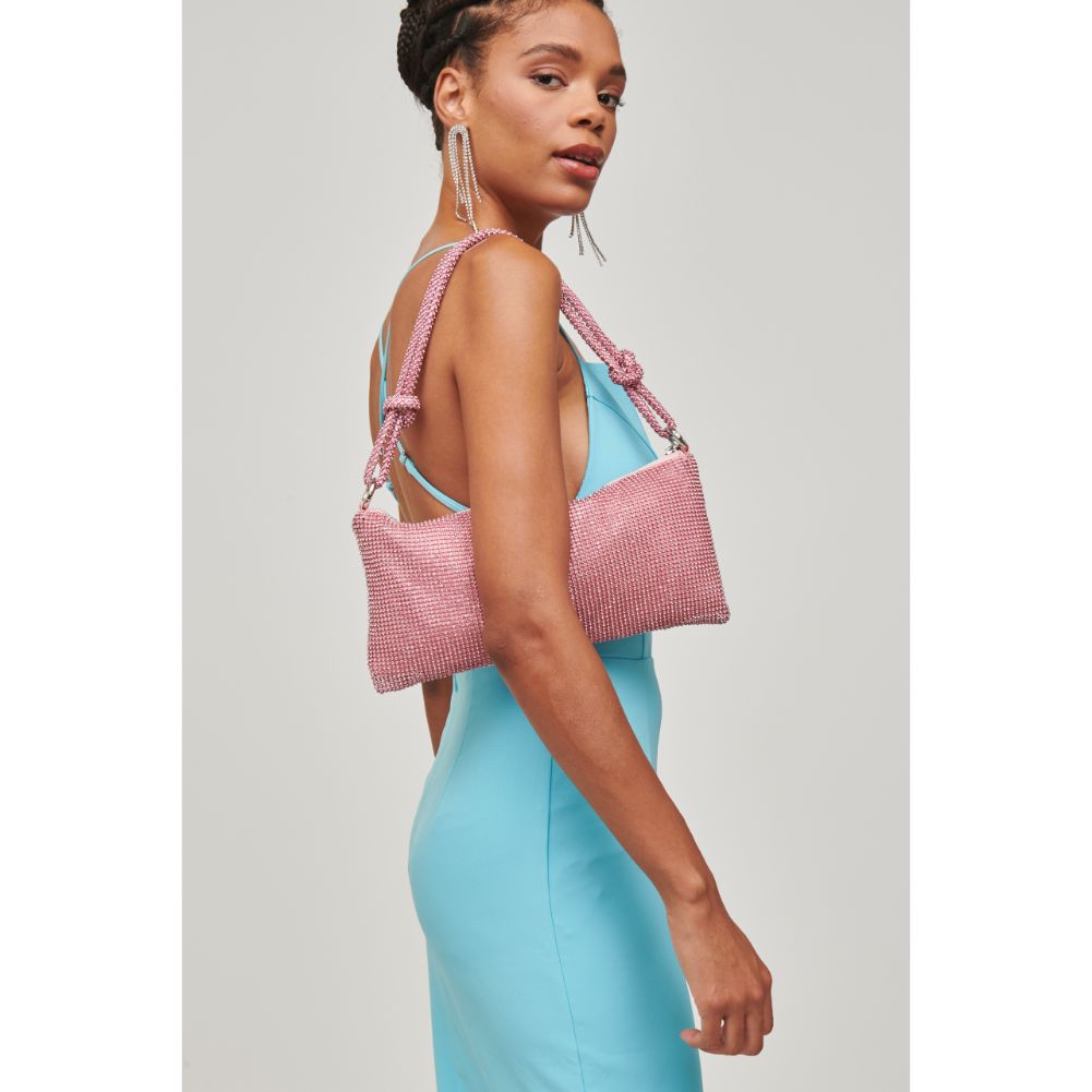 Woman wearing Light Pink Urban Expressions Paris Evening Bag 840611105080 View 1 | Light Pink
