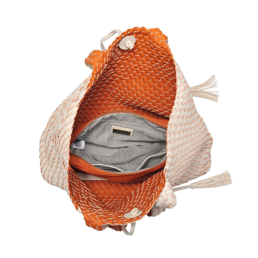 Product Image of Urban Expressions Wilhelmina Tote 840611106643 View 4 | Ivory Orange