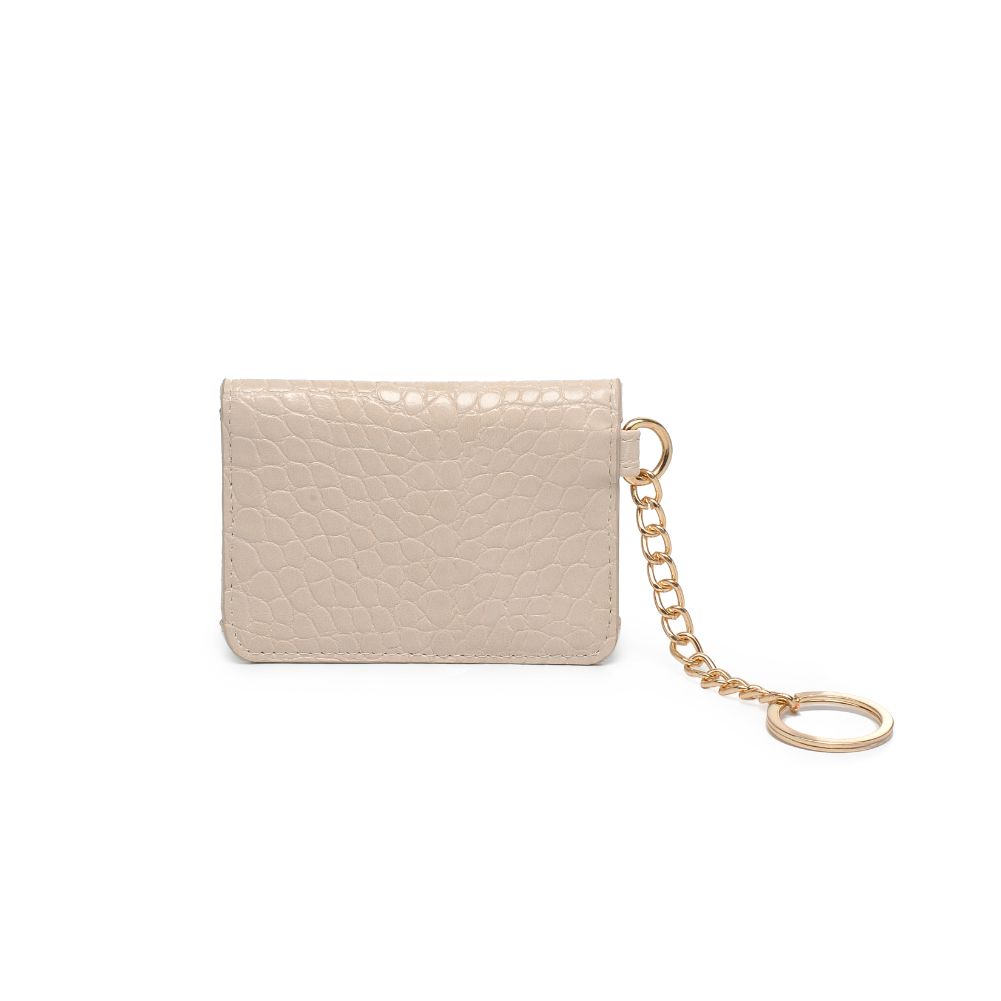 Woman wearing Almond Urban Expressions Gia - Croco Card Holder 818209018357 View 7 | Almond
