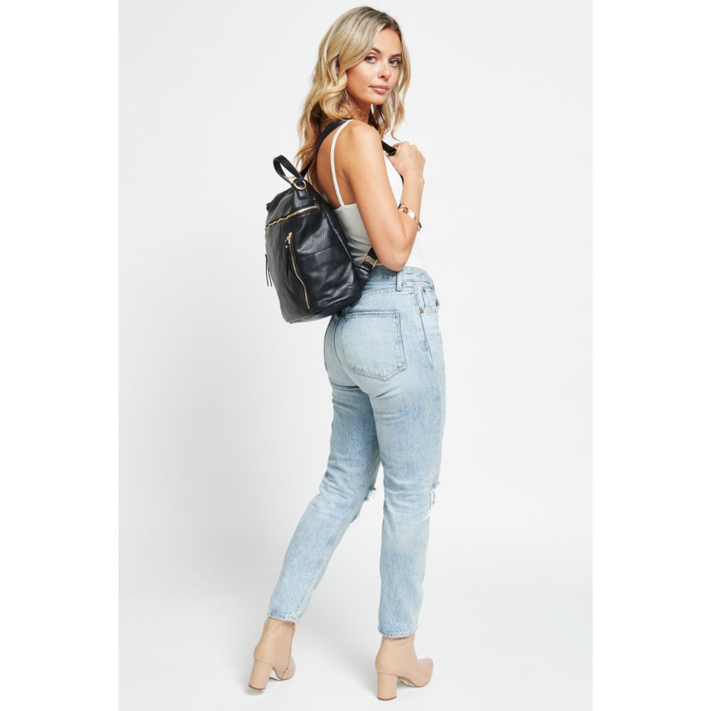 Woman wearing Black Urban Expressions Jefferson Backpack 840611179739 View 4 | Black