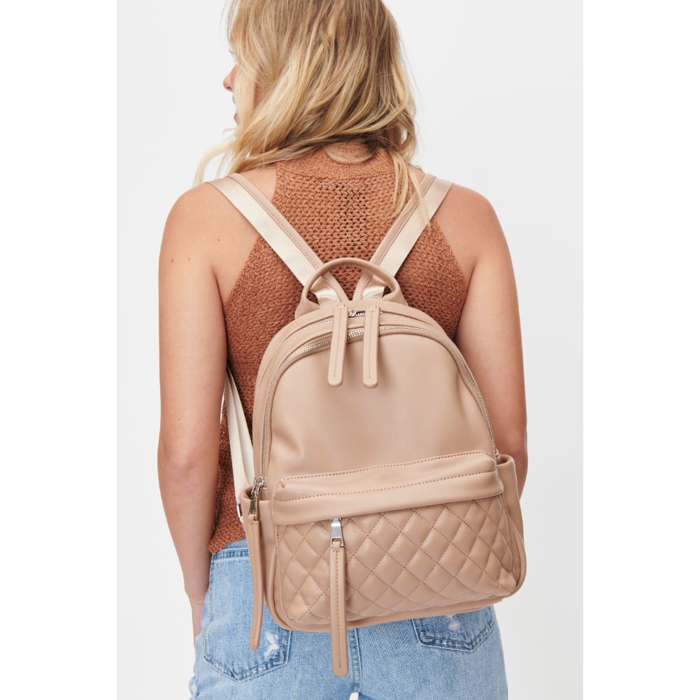 Woman wearing Natural Urban Expressions Briana Backpack 818209011914 View 1 | Natural