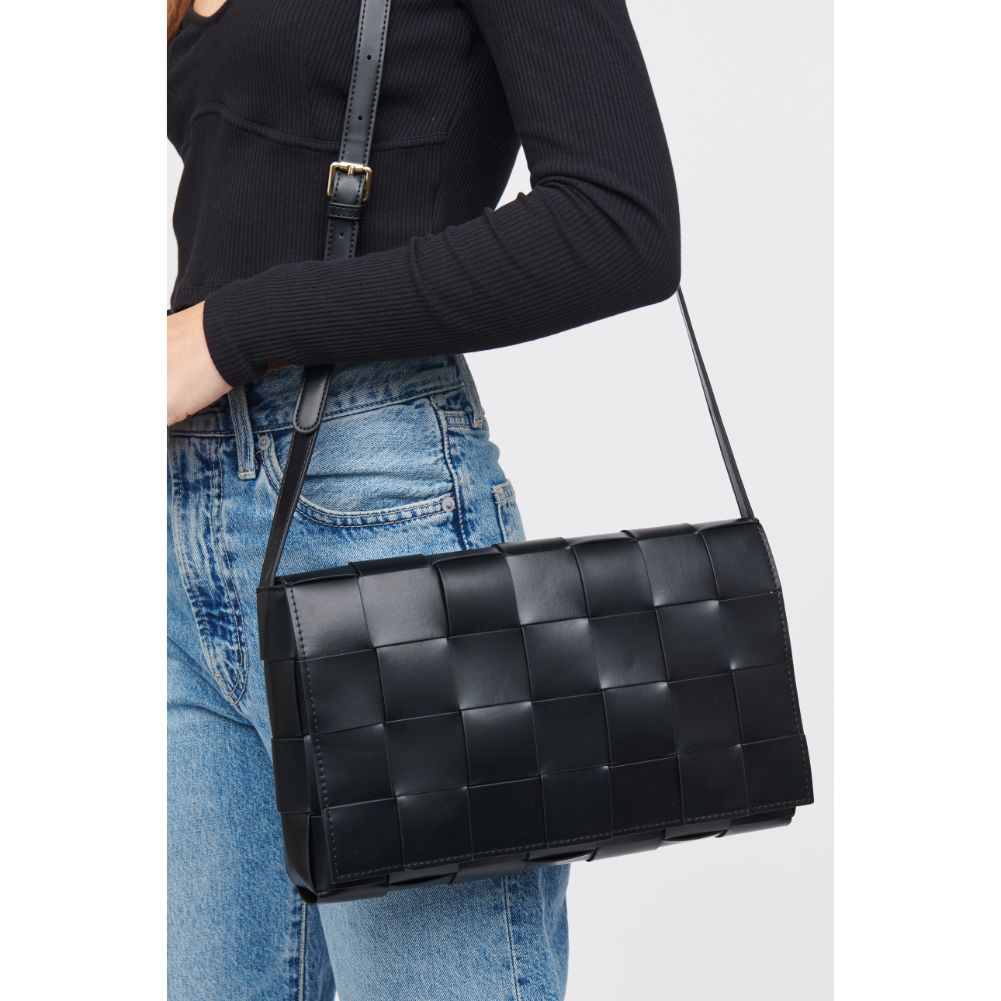 Woman wearing Black Urban Expressions Olga - Woven Crossbody 818209019231 View 1 | Black