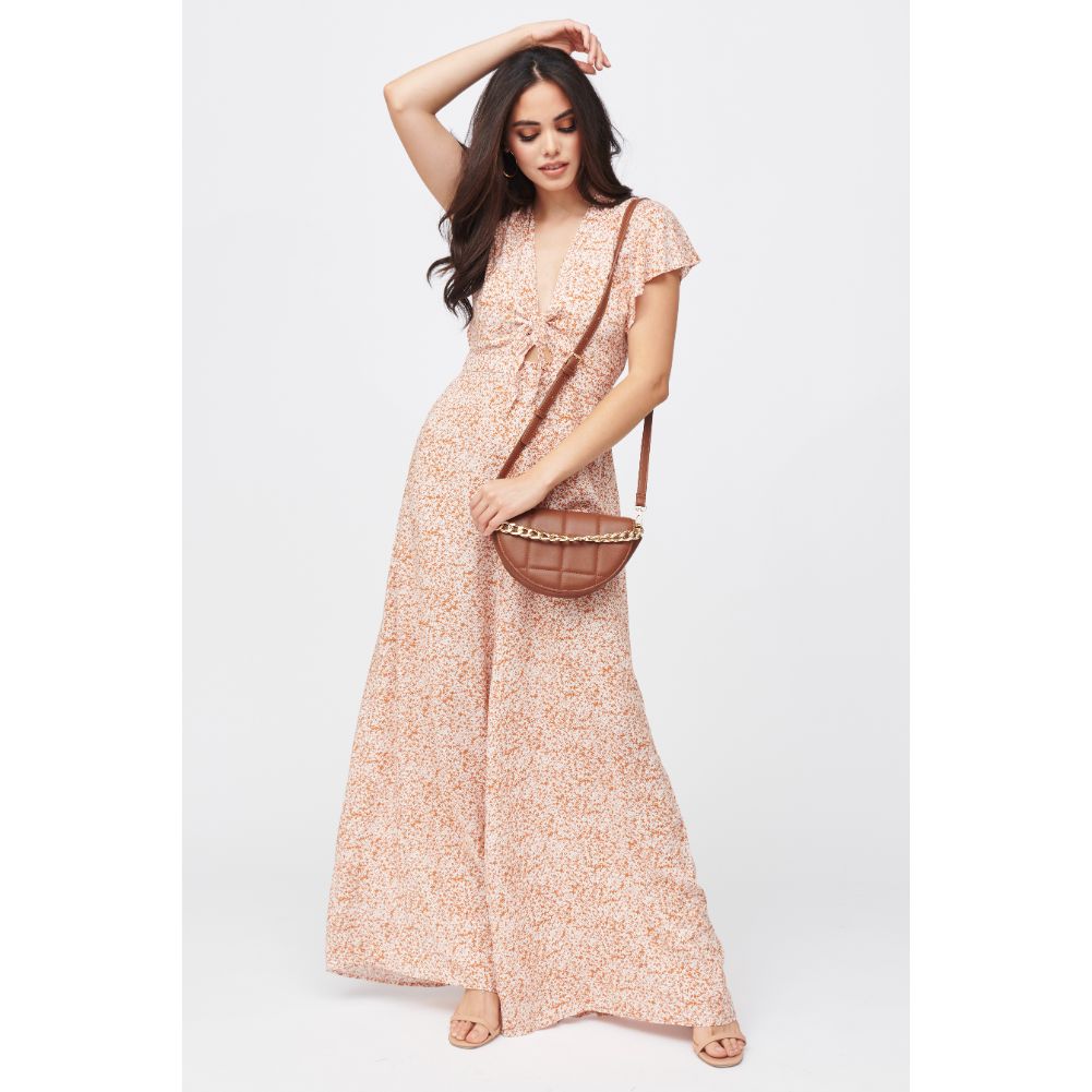 Woman wearing Chocolate Urban Expressions Natalie Crossbody 840611183033 View 4 | Chocolate