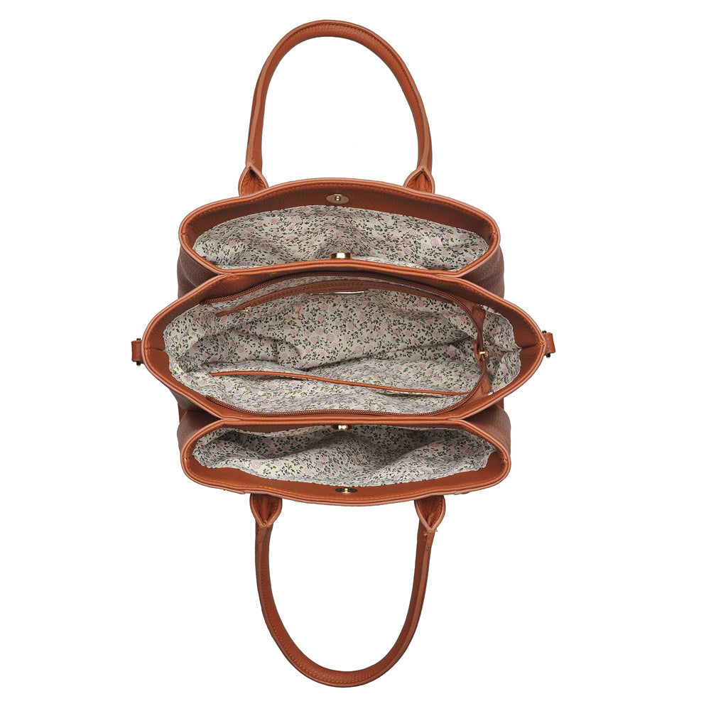 Product Image of Urban Expressions Dante Tote NA-840611150660 View 4 | Tan