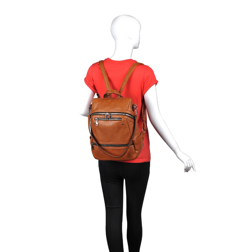 Product Image of Urban Expressions Juliette Textured Backpack NA-840611164698 View 5 | Tan