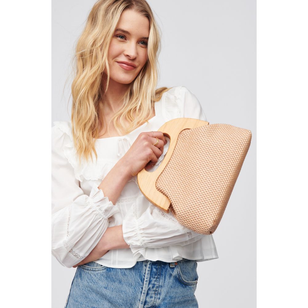 Woman wearing Tan Urban Expressions Java Clutch 840611100405 View 1 | Tan