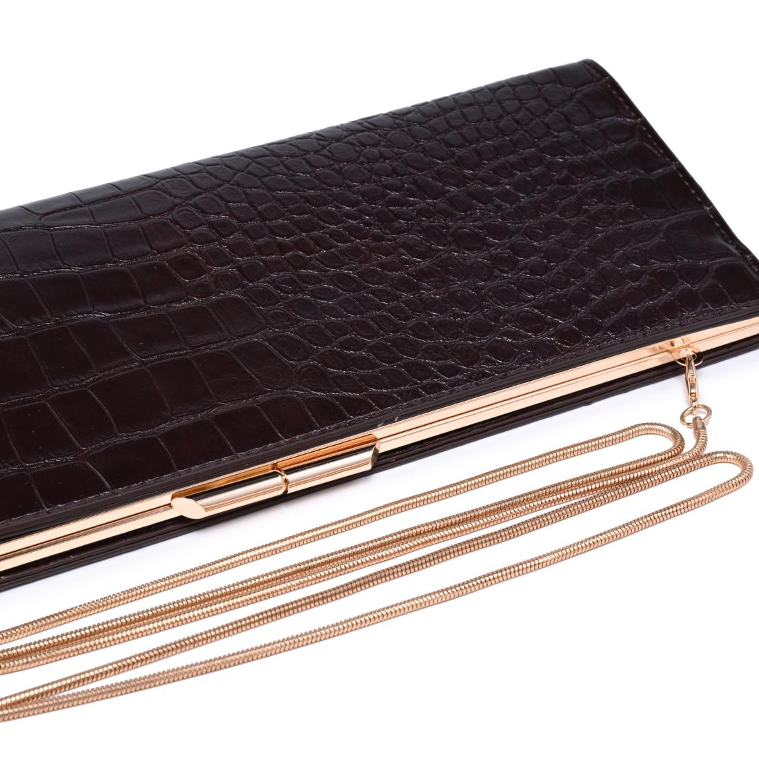 Urban Expressions Nazlee - Croc Clutch 840504212611 View 8 | Chocolate