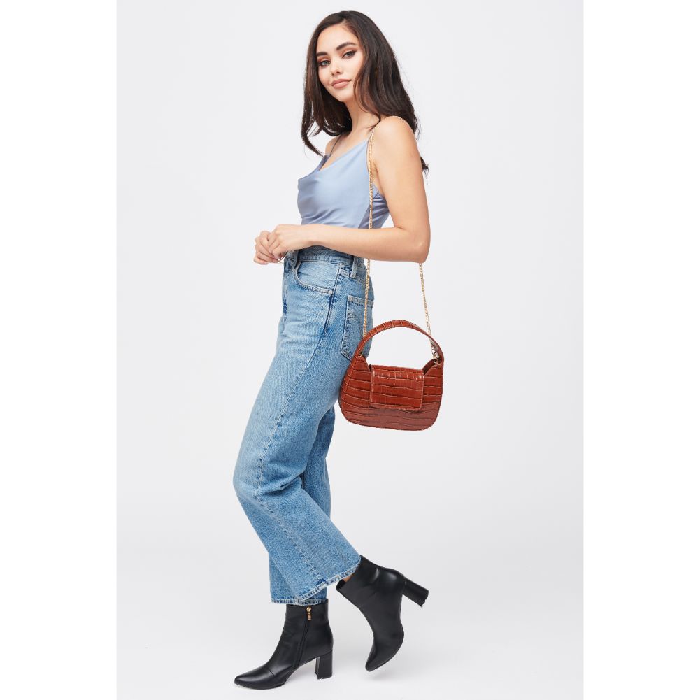 Woman wearing Chocolate Urban Expressions Esther Shoulder Bag 840611183477 View 4 | Chocolate