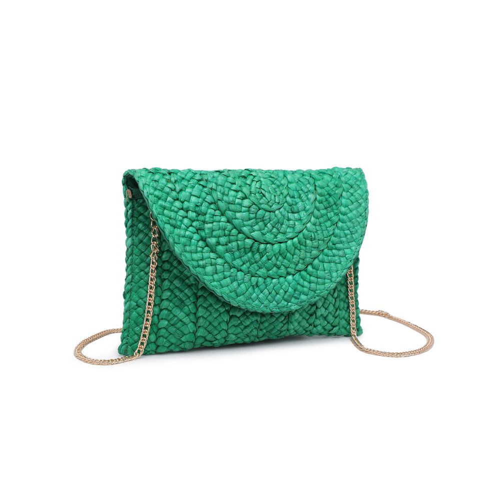 Woman wearing Green Urban Expressions Aegean Clutch 840611100740 View 6 | Green