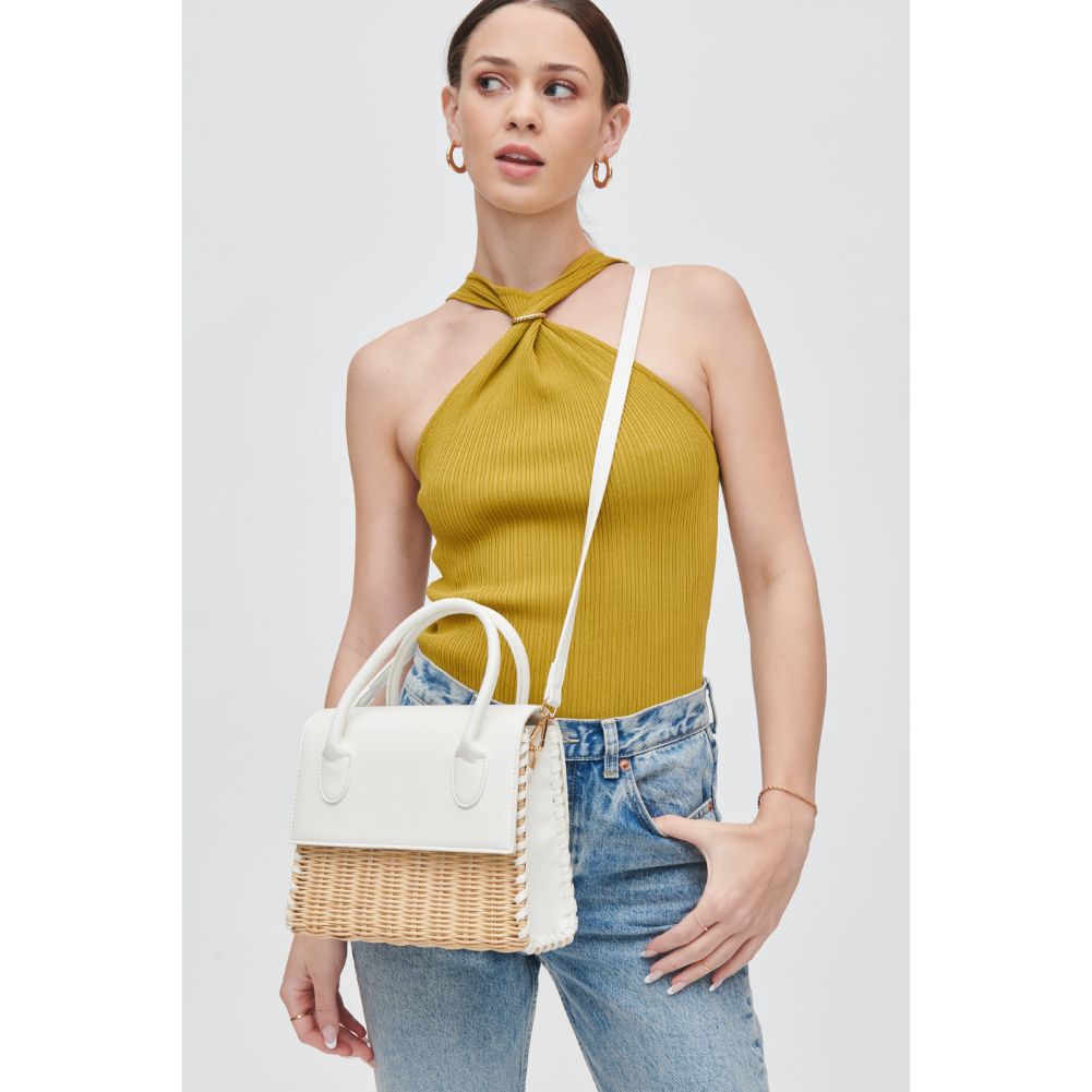 Woman wearing White Urban Expressions Caspian Crossbody 840611106858 View 1 | White