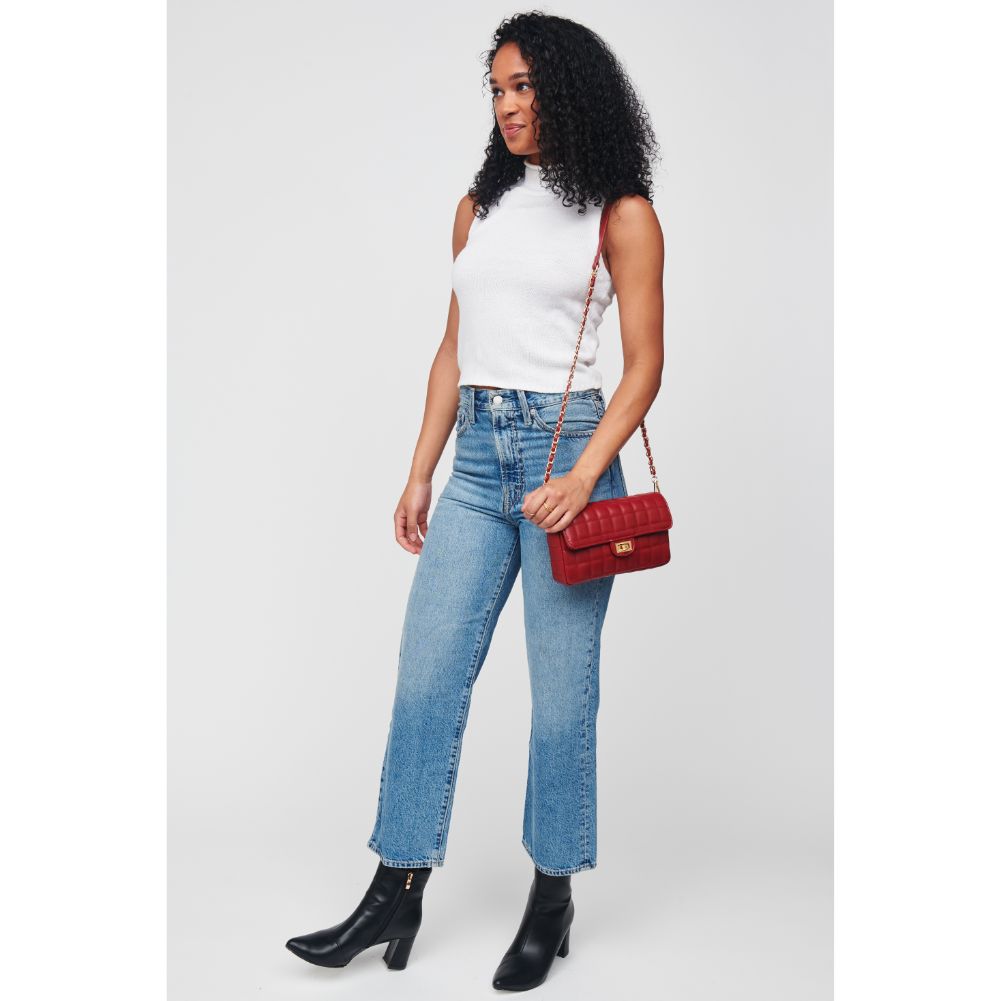 Woman wearing Red Urban Expressions Darcie Crossbody 818209012065 View 3 | Red