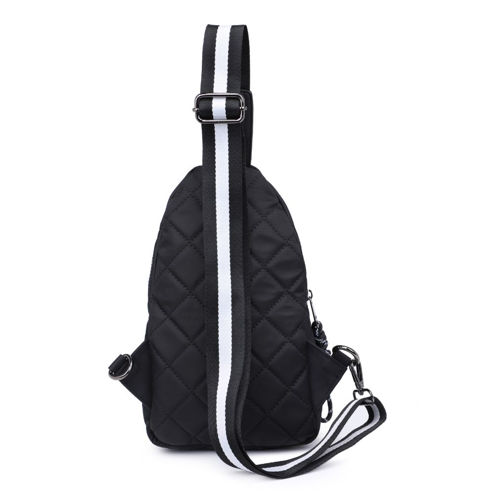 Urban Expressions Ace - Quilted Nylon Sling Backpack 840611177650 View 7 | Black