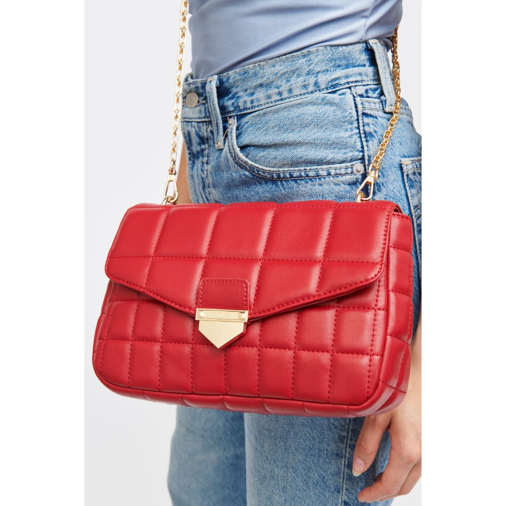 Woman wearing Red Urban Expressions Patsy Crossbody 840611184535 View 2 | Red