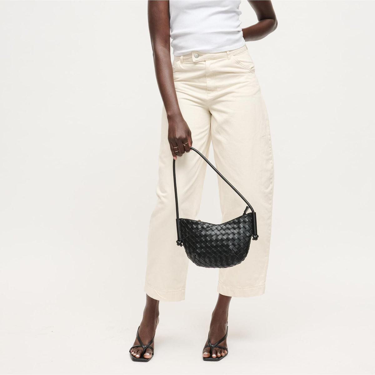 Woman wearing Black Urban Expressions Oakley Shoulder Bag 840504204203 View 4 | Black