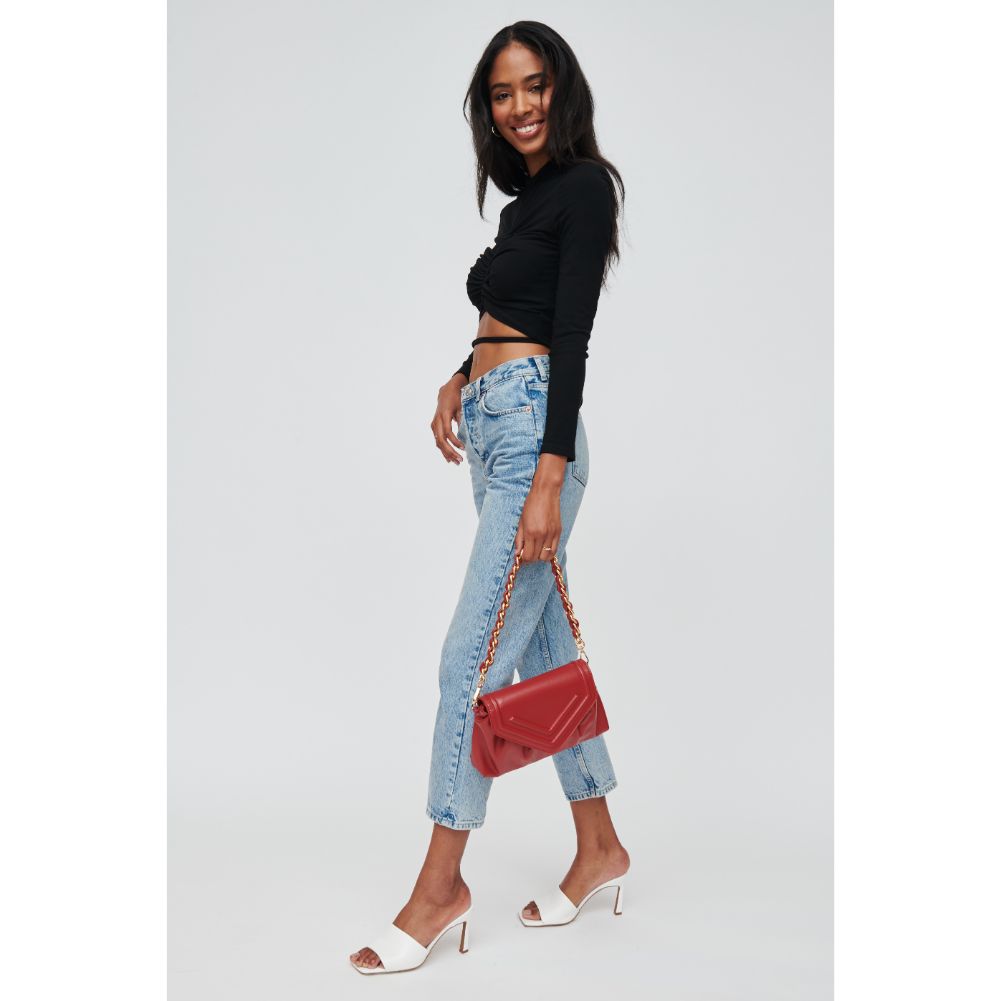 Woman wearing Red Urban Expressions Adrienne Crossbody 840611103048 View 3 | Red