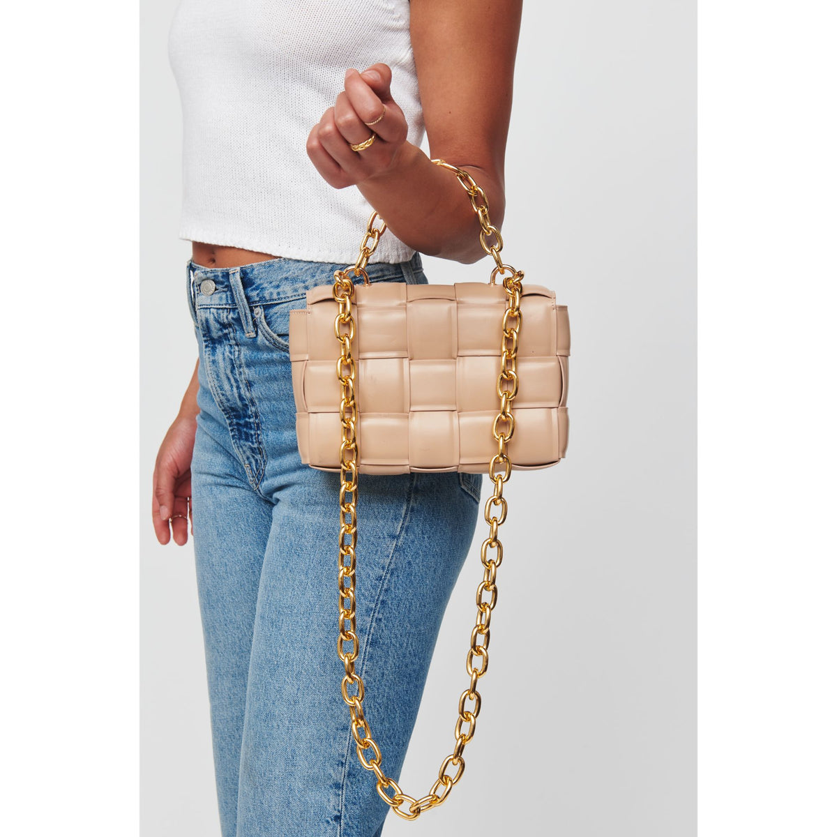 Woman wearing Camel Urban Expressions Ines Crossbody 818209012089 View 2 | Camel