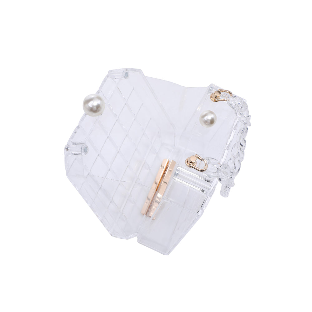 Product Image of Urban Expressions Pearl Minaudiere 818209010535 View 8 | Clear